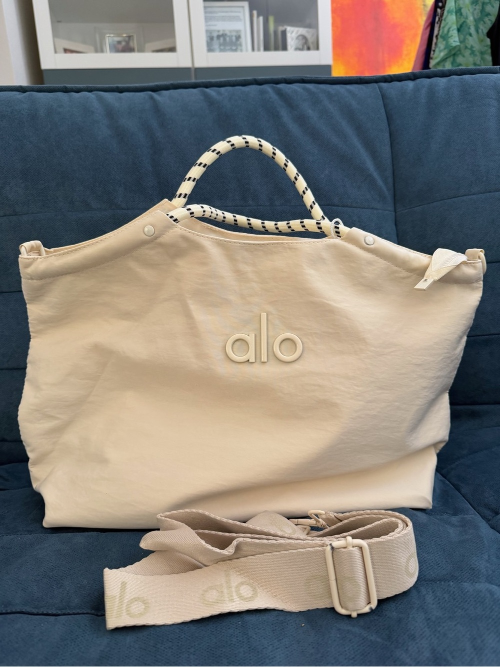White / beige rope shoulder bag brand new